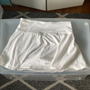 Beyond Yoga White Skater Mini Skirt